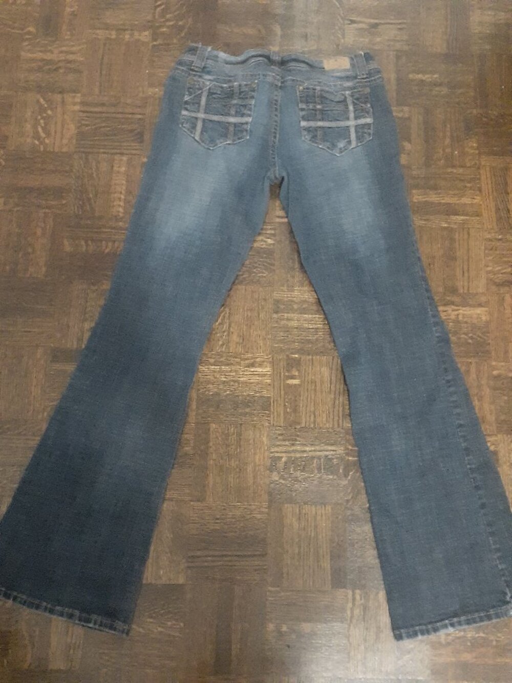 Flared / Boot Cut Dark Wash Low Rise Jeans